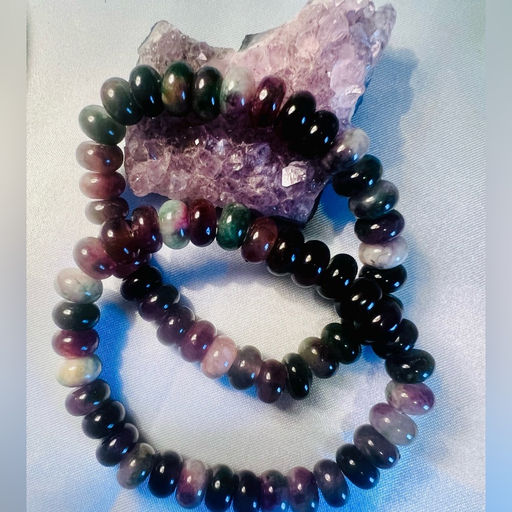 🍉 Tourmaline Beaded Bracelet